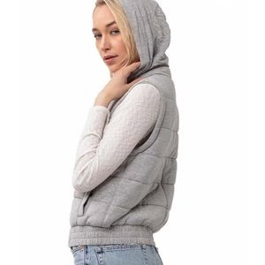 Womens Colette Quilted Vest Heather Gray | ASTARS Jackets